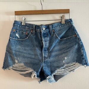 Levi's Vintage Cut-Off Ripped Denim Shorts